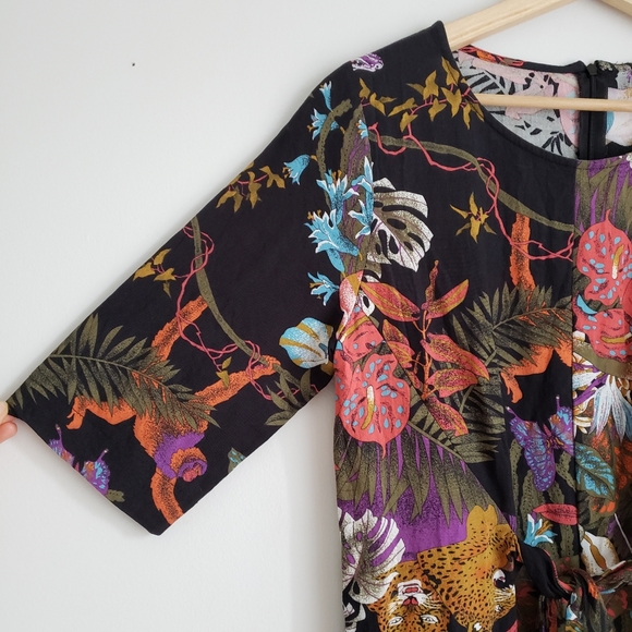 PEPALOVES Jungle Floral Mini Dress Small - Picture 5 of 12